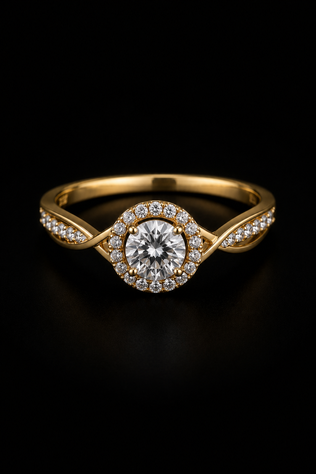 Celestine Halo Ring